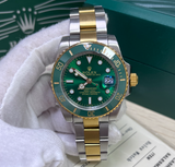 SUBMARINER PLATA Y ORO CON VERDE AAA SÚPER 1.1