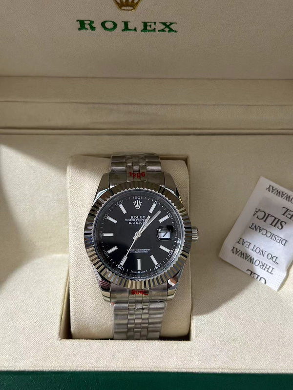 DATEJUST PLATA CON NEGRO AAA SÚPER 1.1