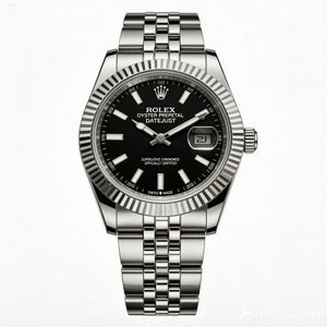 DATEJUST PLATA CON NEGRO AAA SÚPER 1.1