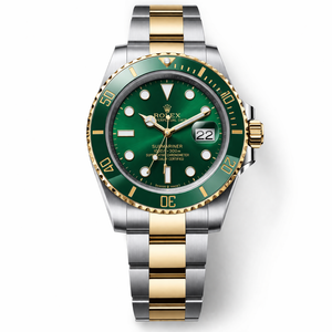 SUBMARINER PLATA Y ORO CON VERDE AAA SÚPER 1.1